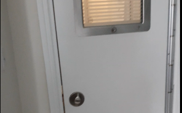 The door from the inside of room